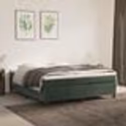 vidaXL Sommier à lattes de lit et matelas Vert foncé 180x200cm Velours - 80 x 200 cm