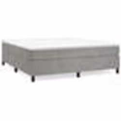 vidaXL Sommier à lattes de lit et matelas Gris clair 200x200cm Velours - 200 x 200 cm