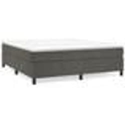 vidaXL Sommier à lattes de lit et matelas Gris foncé 200x200cm Velours - 200 x 200 cm