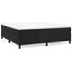 vidaXL Sommier à lattes de lit et matelas Noir 200x200 cm Velours - 200 x 200 cm