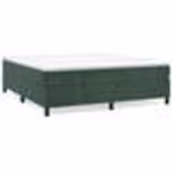 vidaXL Sommier à lattes de lit et matelas Vert foncé 200x200cm Velours - 200 x 200 cm