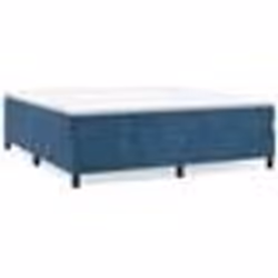 vidaXL Sommier à lattes de lit et matelas Bleu foncé 200x200cm Velours - 200 x 200 cm