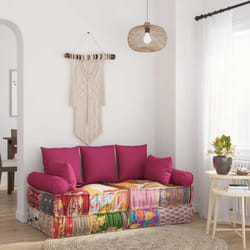 Vidaxl - Ensemble d'oreillers décoratifs lot de 7 Rose Tissu