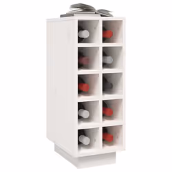 VidaXL 820972 Porte-bouteilles en Bois Blanc - Vue supplémentaire 4