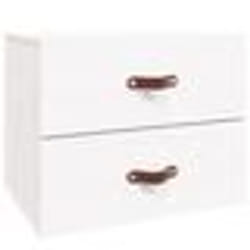 vidaXL Table de chevet murale Blanc 50x36x40 cm