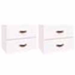 vidaXL Tables de chevet murales 2 pcs Blanc 50x36x40 cm