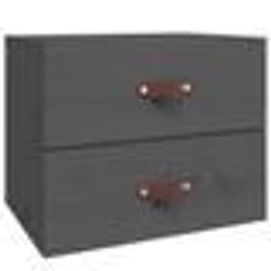 vidaXL Table de chevet murale Gris 50x36x40 cm