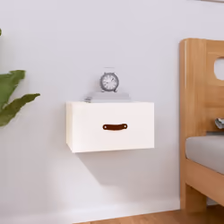 Cette table de chevet murale tendance au design élégant apportera un supplément intemporel à votre décoration intérieure. Boi ...