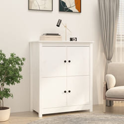 Vidaxl - Buffet Blanc 83x41,5x100 cm Bois massif de pin