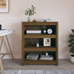Bibliothèque Marron miel 80x35x97 cm Bois de pin massif