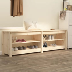 Vidaxl - Banc à chaussures 160x36,5x50 cm Bois de pin massif