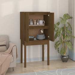 Vidaxl - Buffet haut Marron miel 60x40x120 cm Bois massif de pin