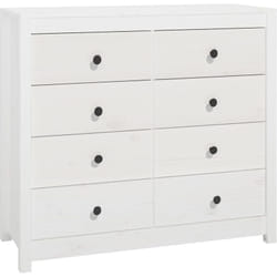 vidaXL Armoire latérale Blanc 100x40x90 cm Bois de pin massif