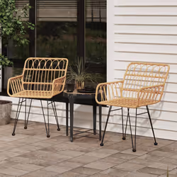 VidaXL 319426 chaise d'extérieur Terrace Polyéthylène, Polyuréthane, Acier
