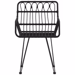 VidaXL 319427 chaise d'extérieur Terrace Polyéthylène, Polyuréthane, Acier Noir - Vue supplémentaire 4