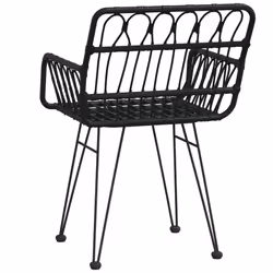VidaXL 319427 chaise d'extérieur Terrace Polyéthylène, Polyuréthane, Acier Noir - Vue supplémentaire 6