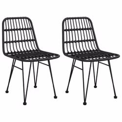 VidaXL 319429, Terrace, Polyéthylène, Polyuréthane, Acier, Noir, 480 mm, 620 mm, 840 mm