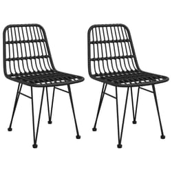 VidaXL 319429 chaise d'extérieur Terrace Polyéthylène, Polyuréthane, Acier Noir