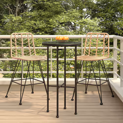 VidaXL 319430 chaise d'extérieur Terrace Polyéthylène, Polyuréthane, Acier