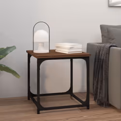 Donnez à votre salon une transformation industrielle unique avec cette table d'appoint élégante ! Matériau robuste : le bois  ...