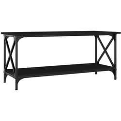Table basse Noir 100x45x45 cm Bois d'ingénierie et fer Vidaxl