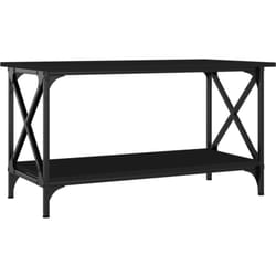 Table basse Noir 80x45x45 cm Bois d'ingénierie et fer Vidaxl