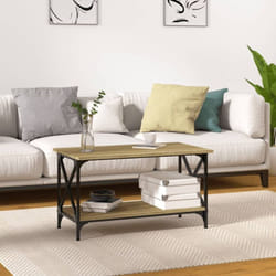 Vidaxl - Table basse Chêne sonoma 80x45x45 cm Bois d'ingénierie et fer