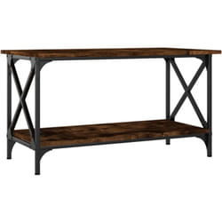 Table basse Chêne fumé 80x45x45 cm Bois d'ingénierie et fer vidaXL