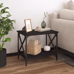 Donnez à votre salon une transformation industrielle unique avec cette table d'appoint élégante ! Matériau robuste : le bois  ...