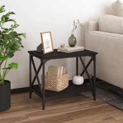Vidaxl - Table d'appoint Noir 55x38x45 cm Bois d'ingénierie