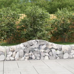 vidaXL Paniers à gabions arqués 18 pcs 200x30x40/60 cm Fer galvanisé