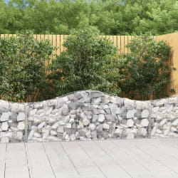 vidaXL Paniers à gabions arqués 6 pcs 200x30x60/80 cm Fer galvanisé