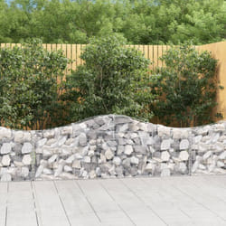 vidaXL Paniers à gabions arqués 11 pcs 200x30x60/80 cm Fer galvanisé