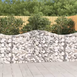 vidaXL Paniers à gabions arqués 2 pcs 200x30x100/120 cm Fer galvanisé
