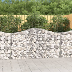 vidaXL Paniers à gabions arqués 3 pcs 200x30x100/120 cm Fer galvanisé