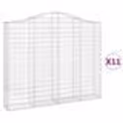 vidaXL Paniers à gabions arqués 11 pcs 200x30x160/180 cm Fer galvanisé
