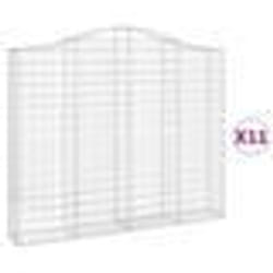 vidaXL Paniers à gabions arqués 11 pcs 200x30x160/180 cm Fer galvanisé
