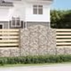 vidaXL Paniers à gabions arqués 14 pcs 200x30x180/200 cm Fer galvanisé