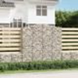 vidaXL Paniers à gabions arqués 2 pcs 200x30x200/220 cm fer galvanisé