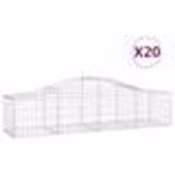 vidaXL Paniers à gabions arqués 20 pcs 200x50x40/60 cm fer galvanisé