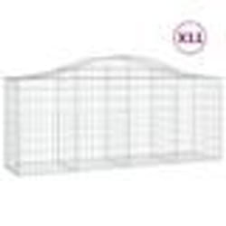 vidaXL Paniers à gabions arqués 11 pcs 200x50x80/100 cm Fer galvanisé