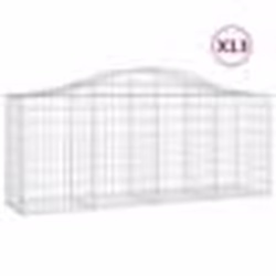 vidaXL Paniers à gabions arqués 13 pcs 200x50x80/100 cm Fer galvanisé