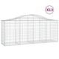 vidaXL Paniers à gabions arqués 13 pcs 200x50x80/100 cm Fer galvanisé
