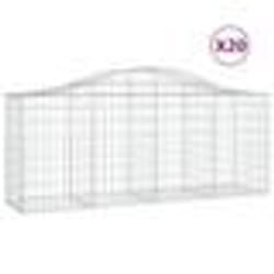 vidaXL Paniers à gabions arqués 20 pcs 200x50x80/100 cm Fer galvanisé