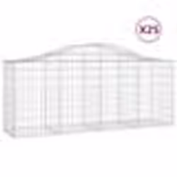 vidaXL Paniers à gabions arqués 25 pcs 200x50x80/100 cm Fer galvanisé