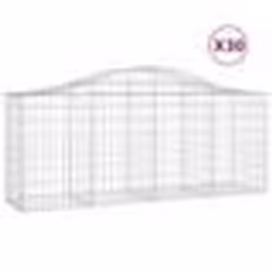 vidaXL Paniers à gabions arqués 30 pcs 200x50x80/100 cm Fer galvanisé