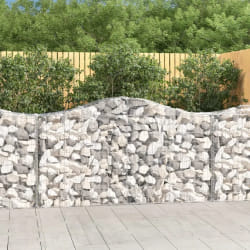 vidaXL Paniers à gabions arqués 5 pcs 200x50x100/120 cm fer galvanisé