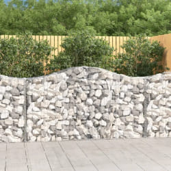 vidaXL Paniers à gabions arqués 6 pcs 200x50x100/120 cm fer galvanisé