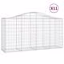 vidaXL Paniers à gabions arqués 11 pcs 200x50x100/120 cm fer galvanisé