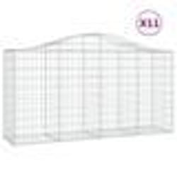 vidaXL Paniers à gabions arqués 11 pcs 200x50x100/120 cm fer galvanisé